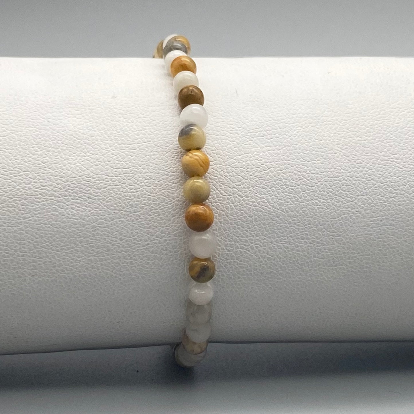 Bracciali a sfera in pietra naturale da 4 mm