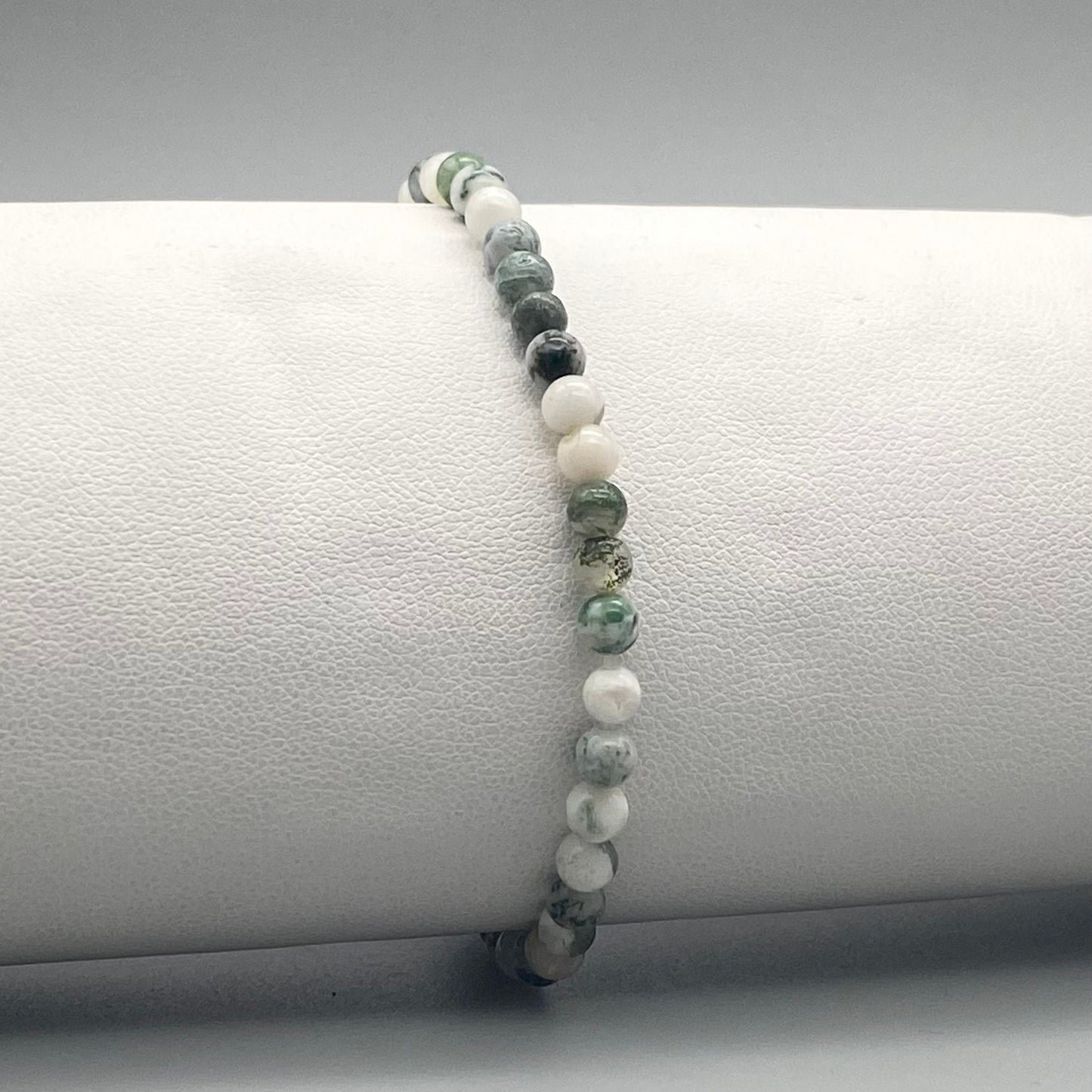 Bracciali a sfera in pietra naturale da 4 mm